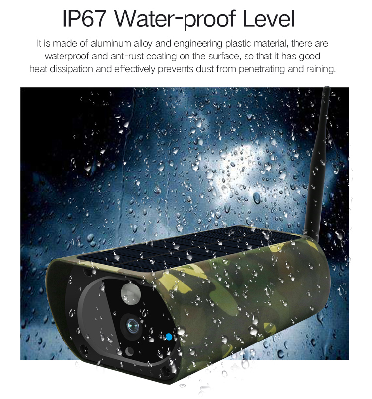 CAMERA CAMOUFLAGE 4G IP SOLAIRE AVEC  CARTE SIM
