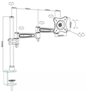 Support Bureau Moniteur Télescopique 13 à 27"