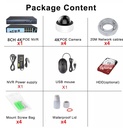 CAMERA IP DE SYSTEME DE VIDEOSURVEILLANCE DOME INTERIEUR POE NVR 4CH 5MP AVEC MICROPHONES POE