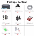 CAMERA IP DOME INTERIEUR POE NVR 4CH 5MP AVEC MICROPHONES POE