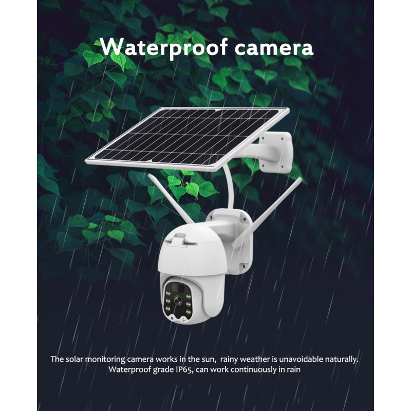 CAMERA SOLAIRE EXTERIEUR PTZ DOME WIFI GSM 4G 