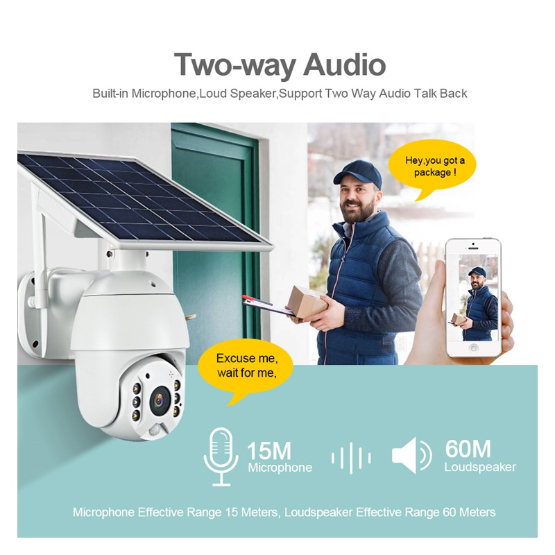 CAMERAS SANS FIL EXTERIEURE  WIFI   SOLAIRE 4G PTZ