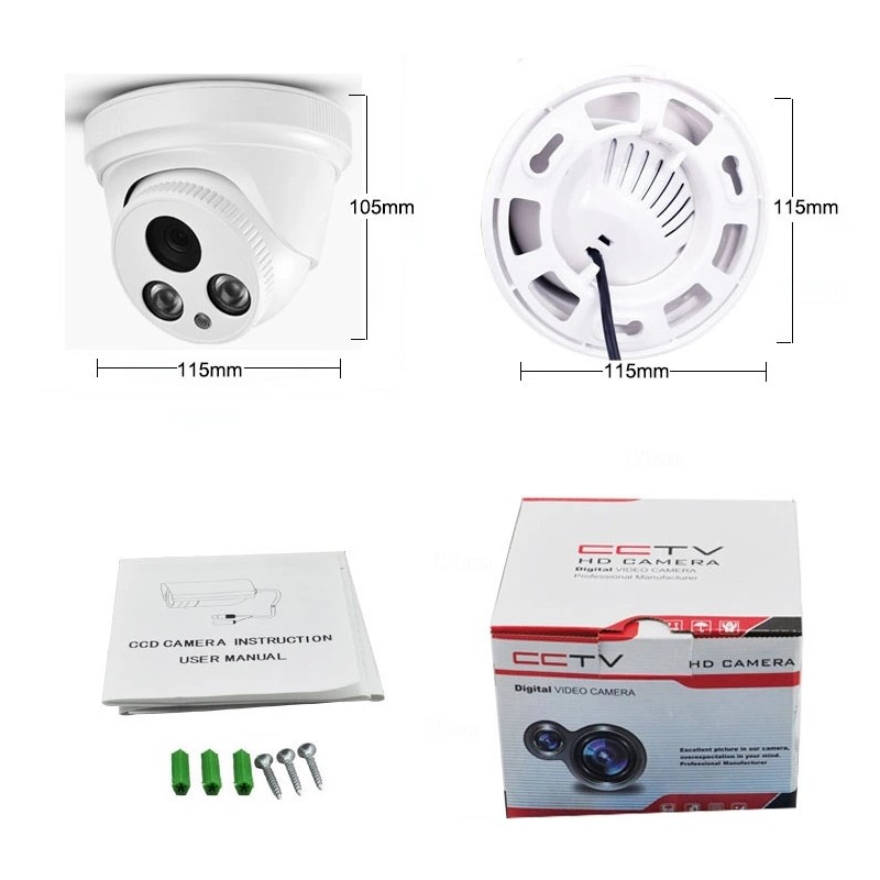CAMÉRA 3MP PLASTIC DOME CCTV IP AUDIO INTÉGRÉE 