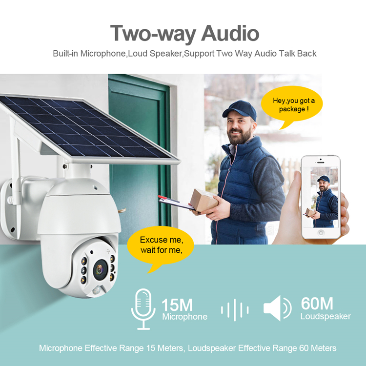 CAMERAS SANS FIL EXTERIEURE  WIFI   SOLAIRE 4G PTZ