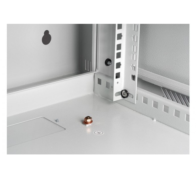 Coffret pivotant 19" 9U gris prof 550 mm