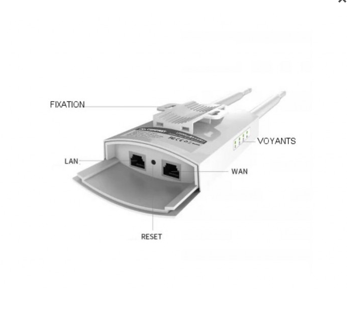 DEXLAN WiFi 5 Applique murale d'extérieur AC1200 avec kit PoE Passif