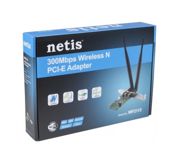 Netis WF2113 carte PCIe WiFi 300MBPS ant.amov. std+low prof
