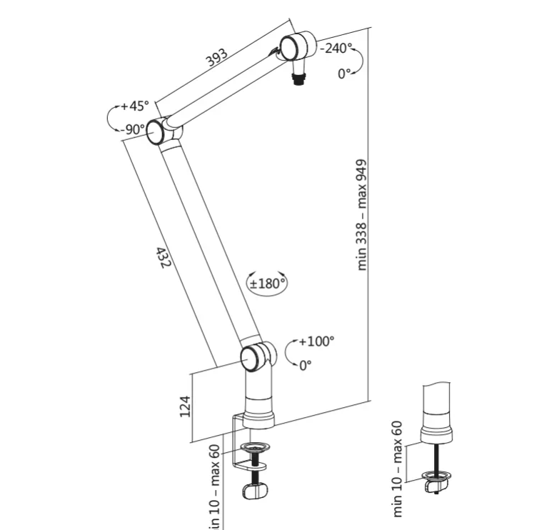 Bras de Microphone Professionnel pour Bureau - AA0127