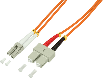 Jarretière optique LC - SC Duplex Multimode 50/125µ 1,00 m