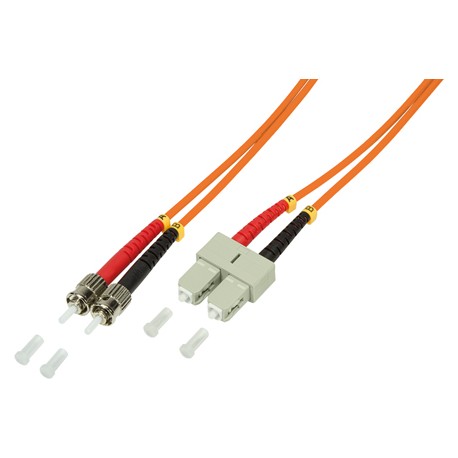 Jarretière optique SC - ST Duplex Multimode 62,5/125µ 2,00 m