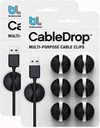Blue lounge cabledrop noir (lot de 6)