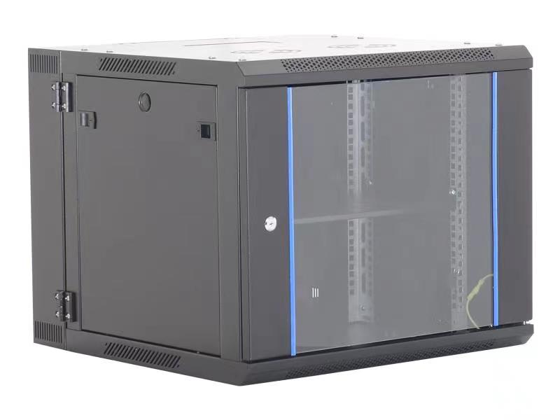 Coffret pivotant 19" 6U noir prof 550 mm