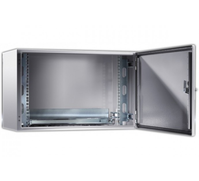 Coffret mural pivotant étanche 19" 8U profondeur 473 mm (gris)