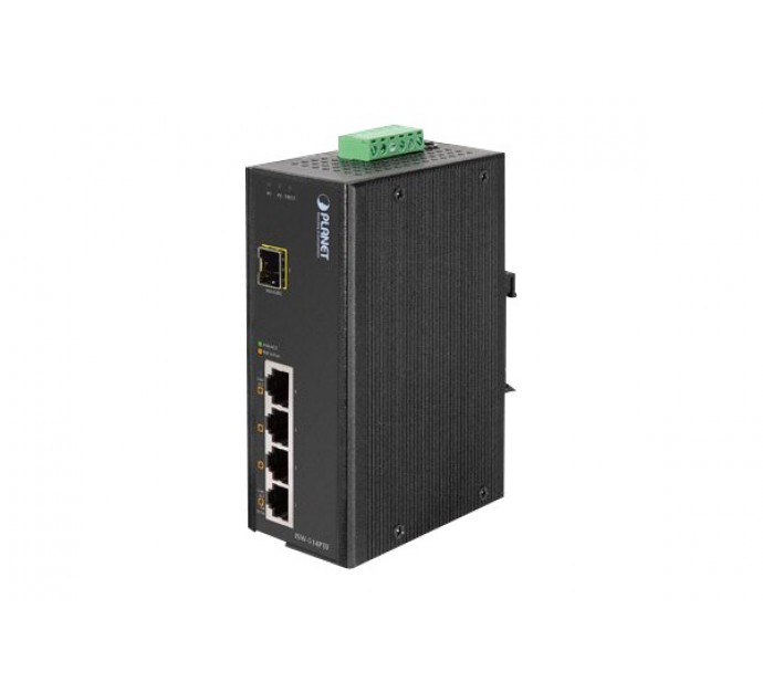 Planet sw indust 4P poe 10/100+Fibre SFP 100FX -45/75°