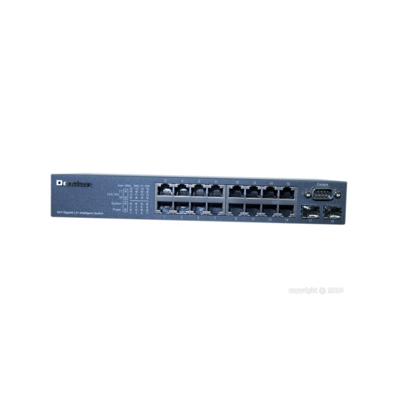 Switch DEXLAN niveau 2+ 16 ports Gigabit + 2 SFP 100/1G