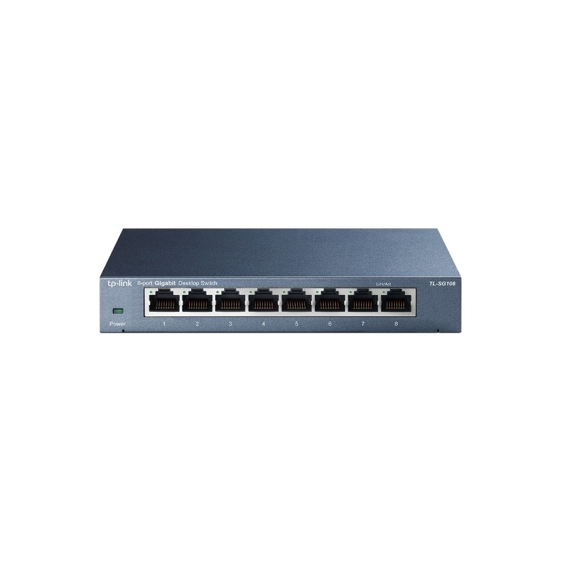 Switch Réseau Ethernet - 8 ports 10/100 Boitier METAL