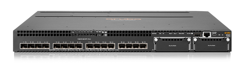 Switch H P Enterprise Aruba 3810M 16SFP+ 2-slot Switch Géré L3 1U Noir