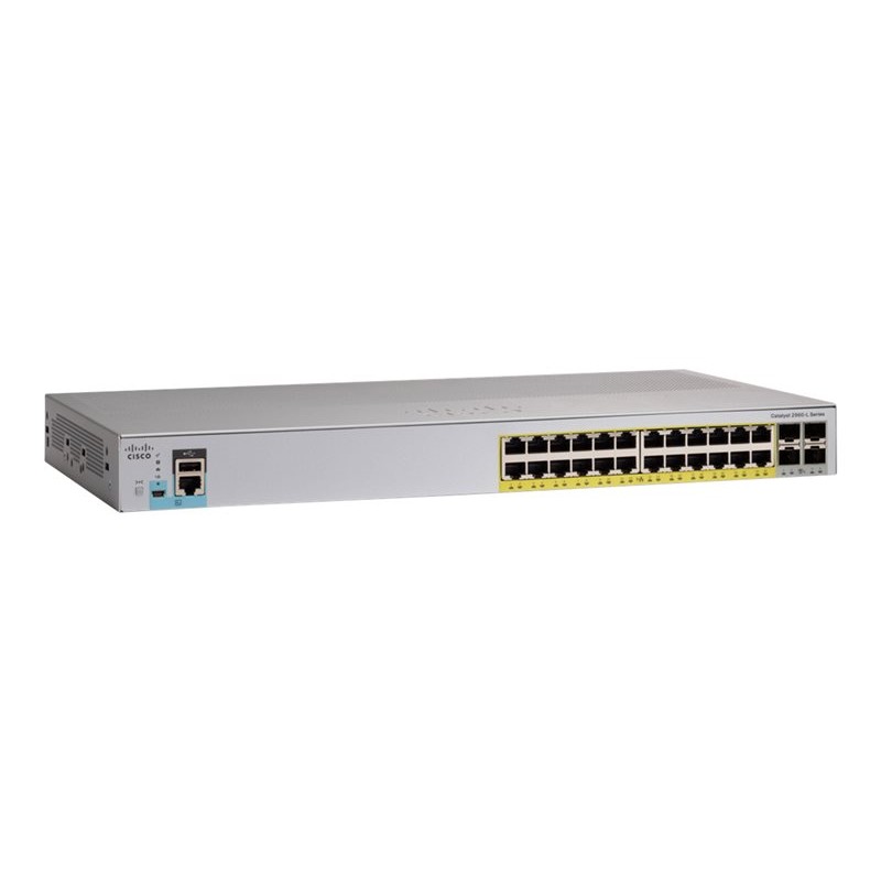 Catalyst 2960L 24 port GigE PoE+, 4x10G SFP+, Lan Lite