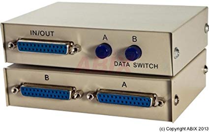 Commutateur manuel DB25 (imprimante ou RS232) - 2 voies