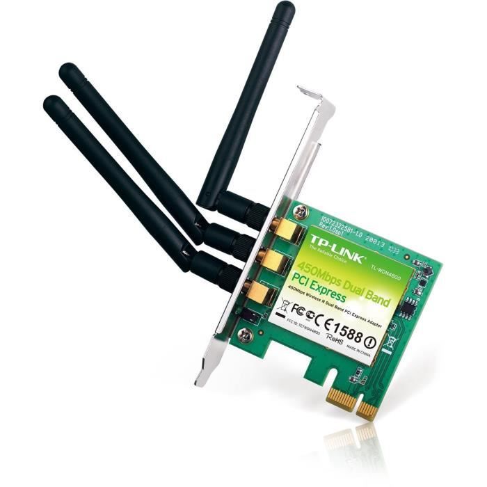 Tp-link carte PCIe WiFi 11n 450MBPS dual band 2,4 + 5GHz
