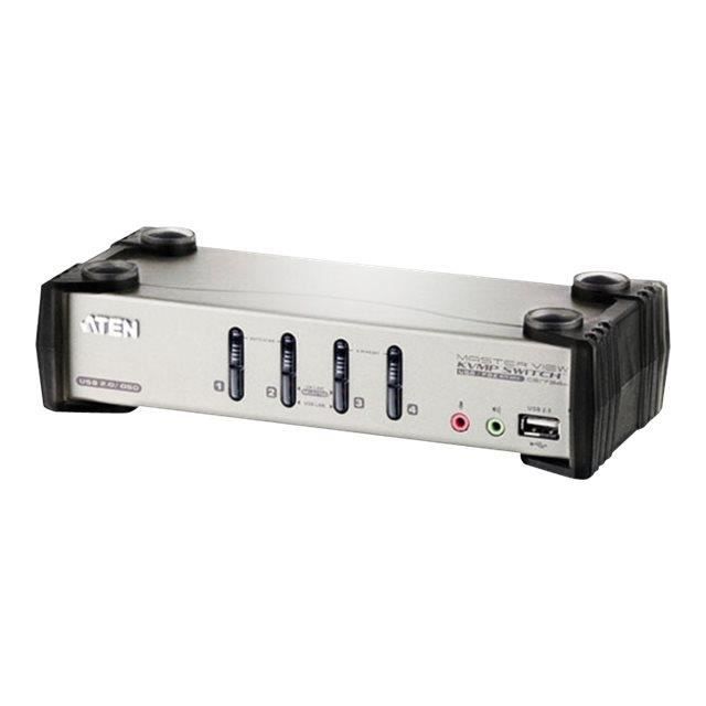 Aten CS1734B Switch KVM 4 ports USB + Audio + câbles