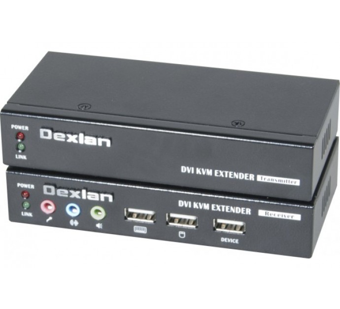 Deport KVM DVI/USB 2.0/Audio sur 2 x CAT5 50m