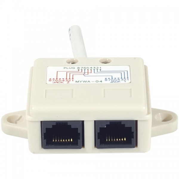 T RJ45 M/F/F 100BT avec câble CAT5 - non blindé
