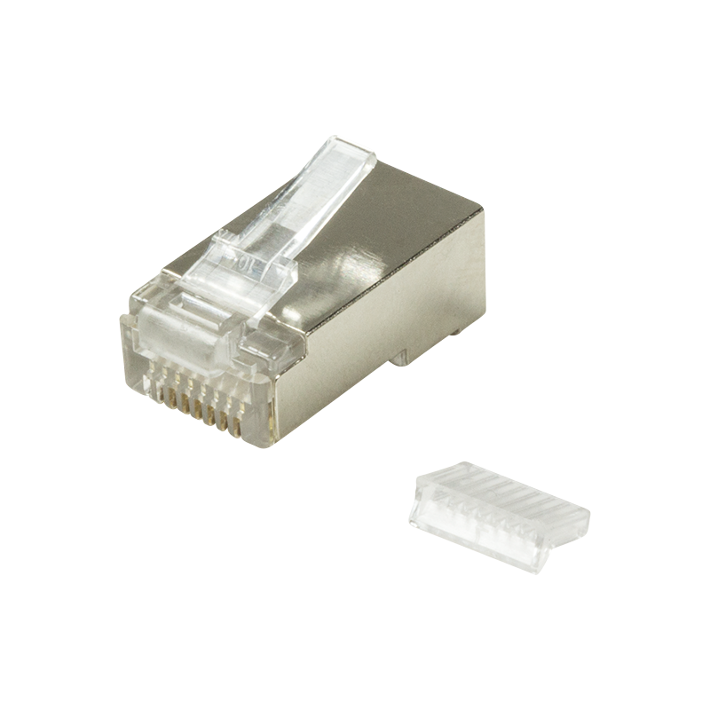 Connecteur RJ45 Catégorie 5e, blindé avec guide par 100