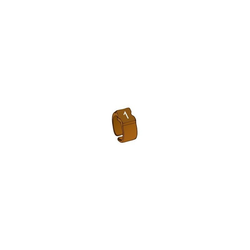 Bague de repérage "1" marron - 100pcs