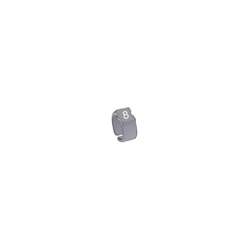 Bague de repérage "8" gris - 100pcs