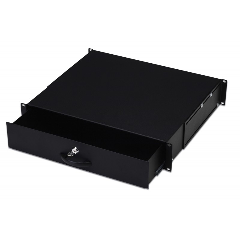 Tiroir de rangement 19" 2U noir