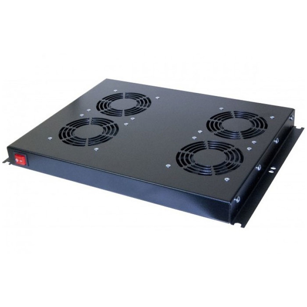 Bandeau ventilé 19", 4 ventilateurs - Noir