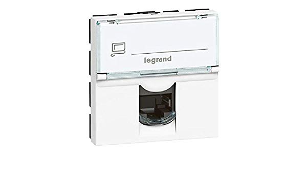 PRISE RJ45 PROG MOSAIC - CAT. 5E - UTP - 2 MOD - BLANC