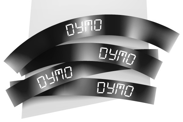 Ruban 12MM blanc sur noir pour LP150/250-LM350/450/200/250