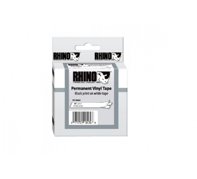 Ruban vinyle pour RhinoPro - Noir sur blanc 9 mm
