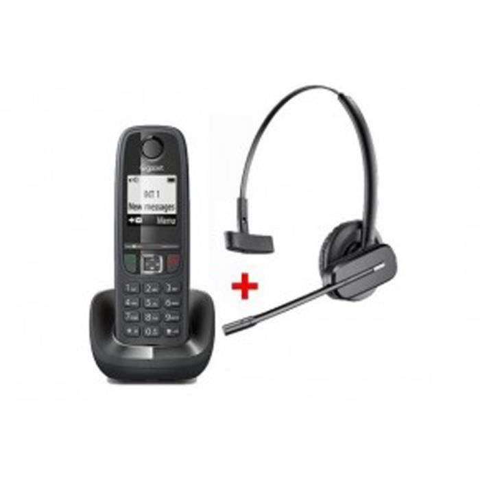 Pack casque sans fil plantronics C565 gap + gigaset AS405