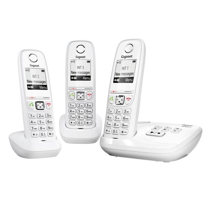 Gigaset AS405A téléphone sans fil dect + répondeur - 3…