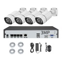 CAMERA  3MP CCTV P2P 4 CANAUX XMEYE NVR POE IP 