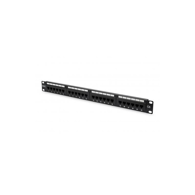 CAT 6 DIGITUS, panneau de brassage de classe E, non blindé, 24 ports