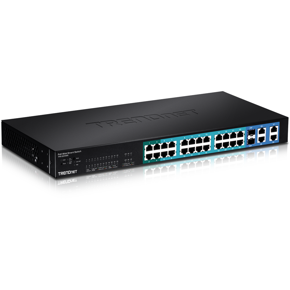 Switch PoE+ Web Smart 10/100 Mb/s à 28 ports