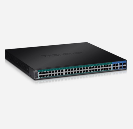 Switch PoE+ Web smart Gigabit à 52 ports
