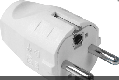 Fiche électrique 16A mâle blanche