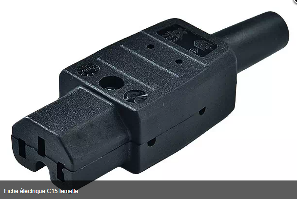 Fiche électrique C15 femelle