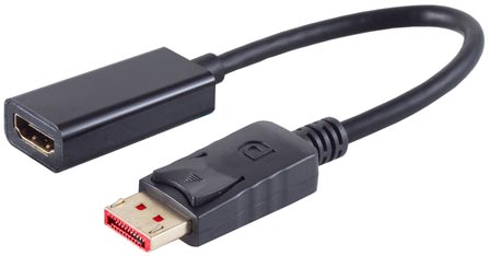 [1101571] Adaptateur 4K DisplayPort 1.4 M / HDMI 1.4, noir