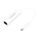 Convertisseur USB-C 3.2 à RJ45 Gigabit 10/100/1000 Blanc - UA0238
