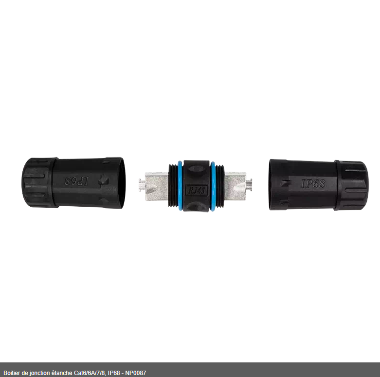 Boitier de jonction étanche Cat6/6A/7/8, IP68 - NP0087