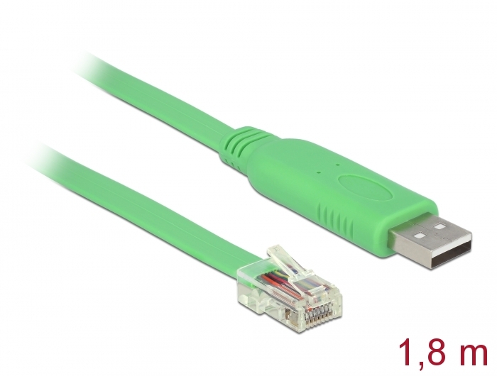 Convertisseur USB2.0 à RS232/RJ45 M, 1,80m - Delock 62960