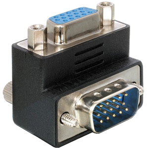 Adaptateur VGA M/F coudé 90°