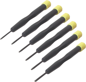 Set de tournevis de précision, 6 plats