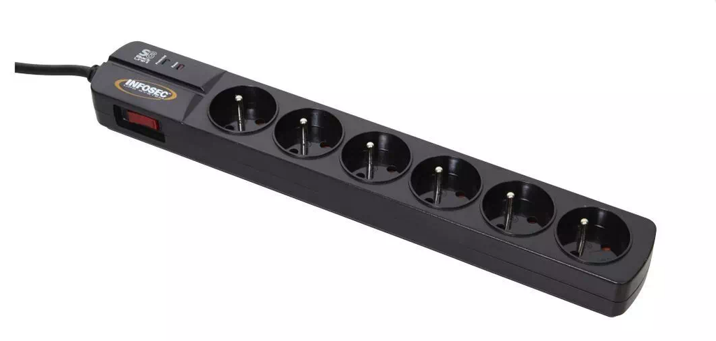 Parasurtenseur S6 Black Line II, 6 prises